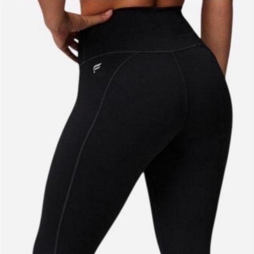 Fabletics Womens Black High Waisted Leggings XS Shimmery Athletic